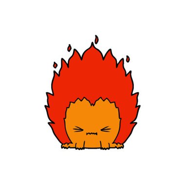 Basit bir çizgi film ateş yaratığı.