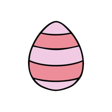 Basit bir döngü hareketli el karikatürlü paskalya yumurtası çizimi