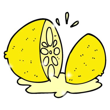 Basit bir döngü çizgi filmi limon kesti.