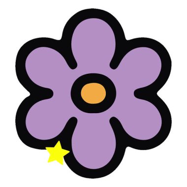 Basit bir döngü animasyon basit çiçek tasarımı