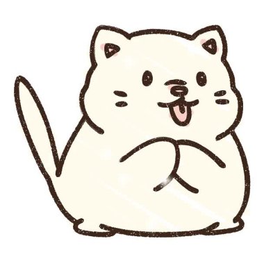 Basit bir döngü animasyon Kedi Tebeşiri Çizimi