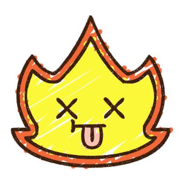 Basit bir döngü canlandırmalı Alev Karakteri Çizimi