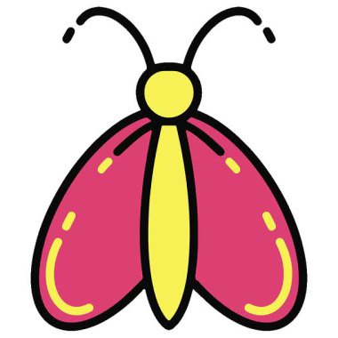 Basit bir döngü animasyonu basit sevimli bir kelebek