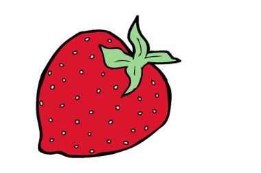 Basit bir çizgi film çizgi filmi çileği.