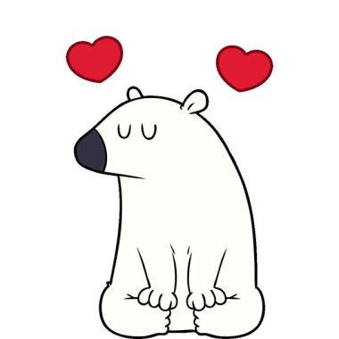 Basit bir döngülü kutup ayısı çizgi filmi.