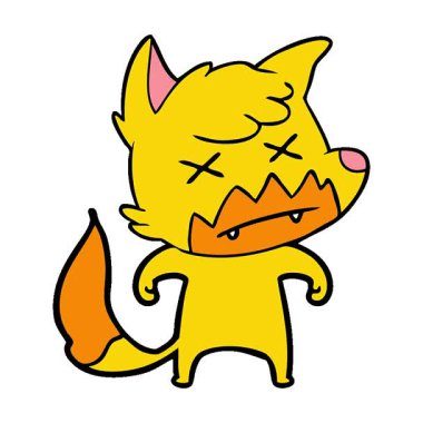 Basit bir döngülü ölü tilki çizgi film karakteri.