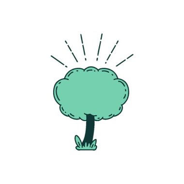 Geleneksel bir dövme ağacının basit bir döngü canlandırması