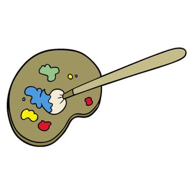 Basit bir döngü çizgi film sanatçısı paleti