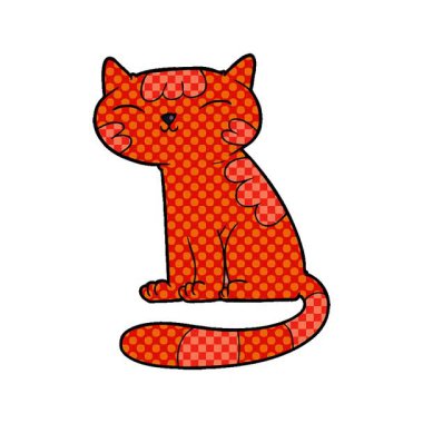 Basit bir çizgi film kedisi.