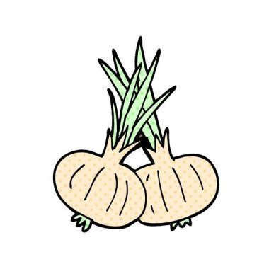 Basit bir çizgi film animasyonu karalama soğanı.