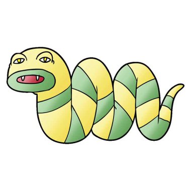 Basit bir çizgi film yılanı.