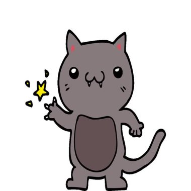 Basit bir çizgi film kedisi tırmalaması.