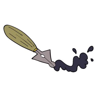 Basit bir çizgi film karikatür dolmakalem.