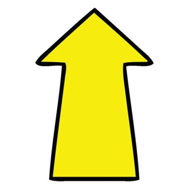 Basit bir döngü hareketli el çizimi çizgi film oku