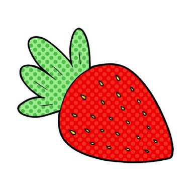 Basit bir çizgi film çizgi filmi çileği.