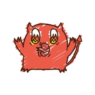 Basit bir döngü animasyonu Alevli Küçük Tebeşir Çizimi