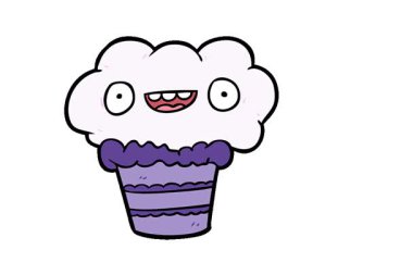 Basit bir döngülü komik çizgi film keki.