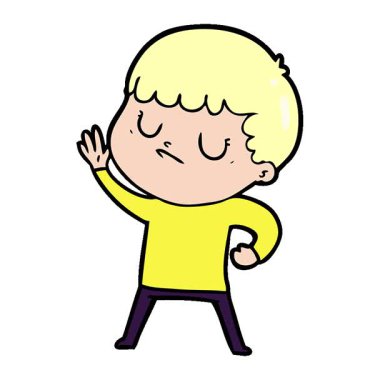 Basit bir çizgi film karakteri huysuz çocuk.