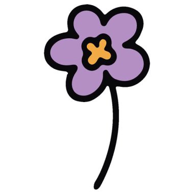 Basit bir döngü animasyon basit çiçek tasarımı