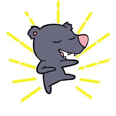 Basit bir çizgi film ayısı.