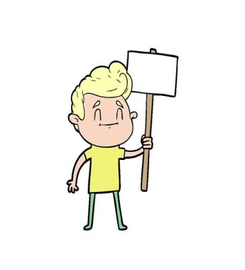 Basit bir döngülü mutlu çizgi film karakteri.