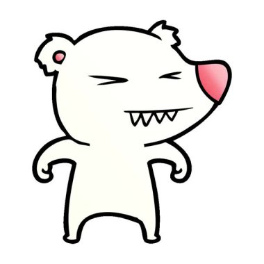 Basit bir döngülü kutup ayısı çizgi filmi.