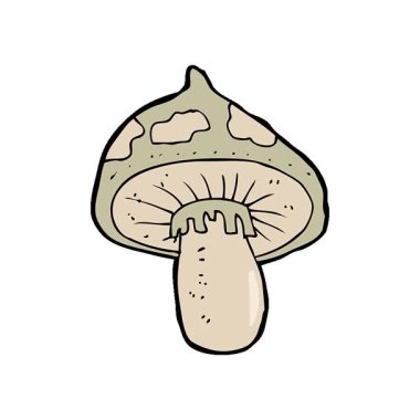 Basit bir döngü çizgi film mantarı taburesi.