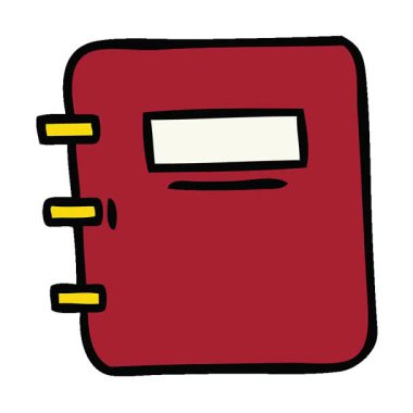 Basit bir döngü animasyonu. Bir not defterinin sevimli çizgi filmi.