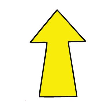 Basit bir döngü hareketli el çizimi çizgi film oku