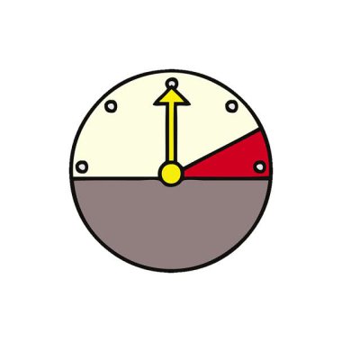 Basit bir döngü animasyonu hız göstergesinin sevimli çizgi filmi