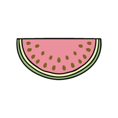 Basit bir döngü hareketli el çizimi karpuz karpuzu