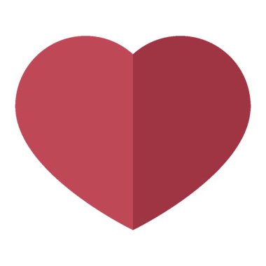 Basit bir döngü hareketli kalp sembolü