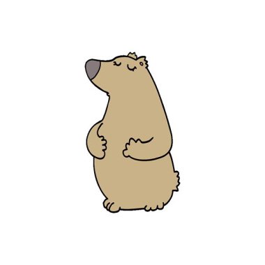 Basit bir çizgi film ayısı.