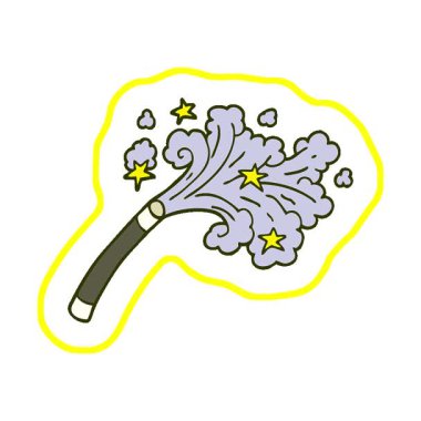 Basit bir döngülü çizgi film karalama sihirbazı değneği.