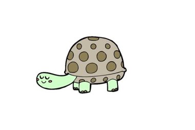 Basit bir çizgi film karakteri kaplumbağası.