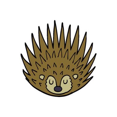 Basit bir çizgi film animasyonu. Karalama, çivi, kirpi.