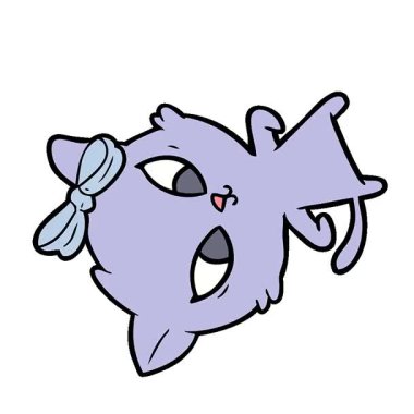 Basit bir çizgi film kedisi.