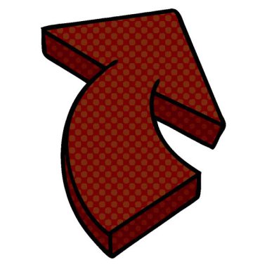 Basit bir döngü animasyon çizgi roman tarzı tuhaf çizgi film oku