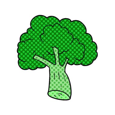 Basit bir çizgi film brokolisi.