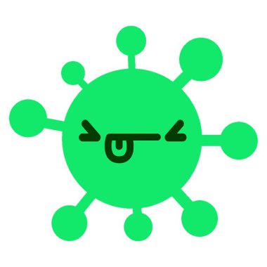 Basit bir döngü animasyonu sinirli bir virüs.