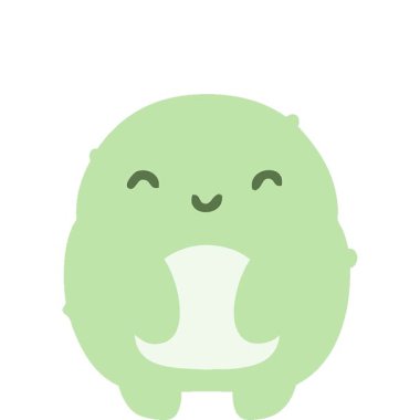 Basit bir döngü animasyon küçük kurbağa