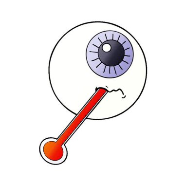 Basit bir döngü çizgi filmi hasta göz küresi