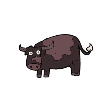 Basit bir çizgi film ineği.