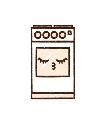 Basit bir döngü canlandırmalı fırın tebeşiri çizimi