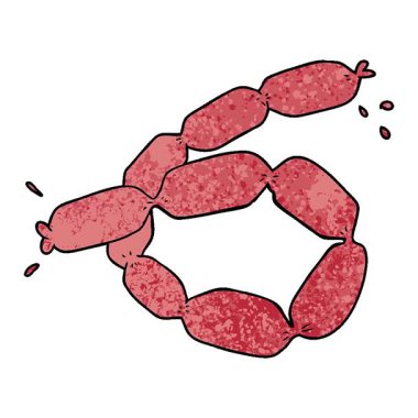 Basit bir çizgi film animasyonu sosisleri.