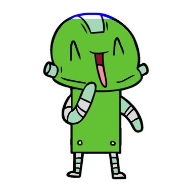 Basit bir çizgi film robotu.