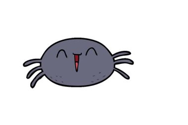 Basit bir çizgi film cadılar bayramı örümceği.