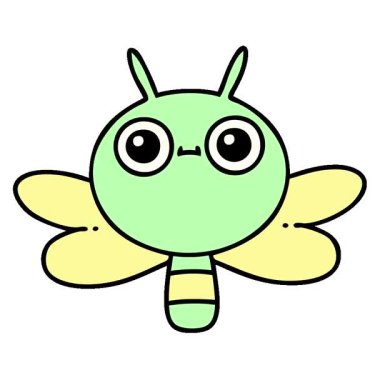 Tatlı bir böceğin basit bir çizgi filmi.