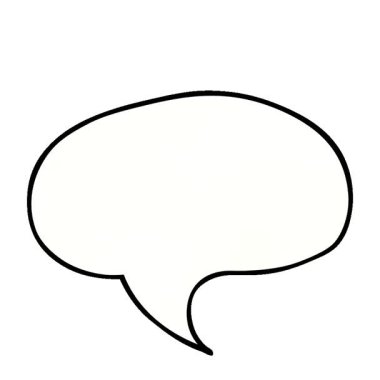 Basit bir döngü çizgi film karalama konuşma balonu