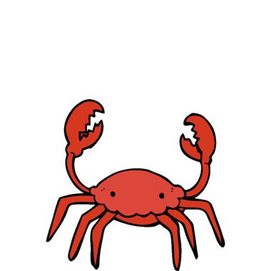 Basit bir çizgi film yengeci.